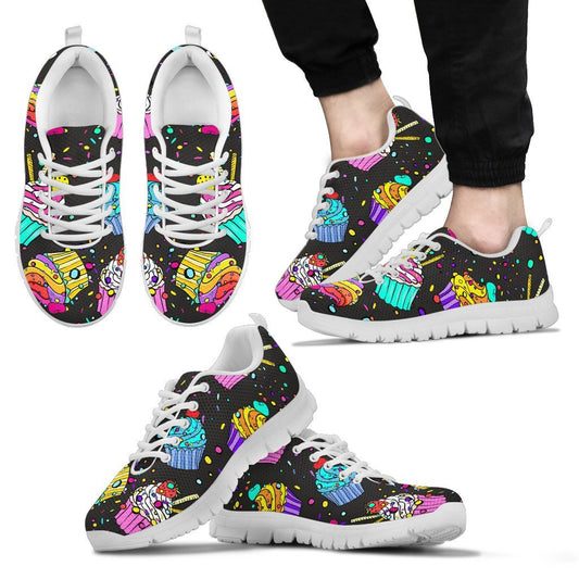 Colorful Cupcake Pattern Men Sneakers