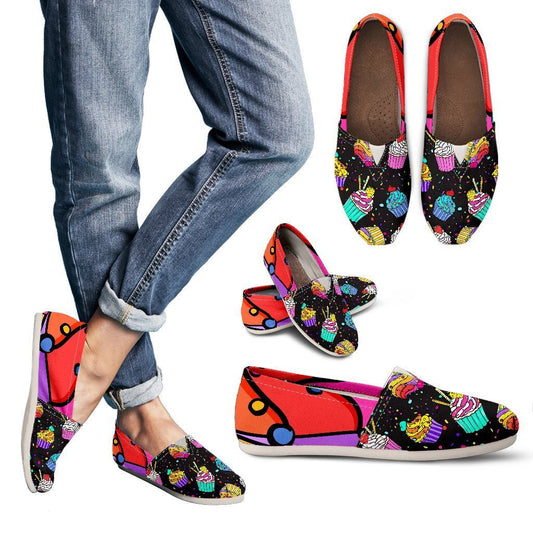 Colorful Cupcake Pattern Women Casual Shoes-JorJune.com