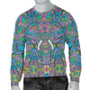 Colorful Elephant Indian Print Men Crewneck Sweatshirt