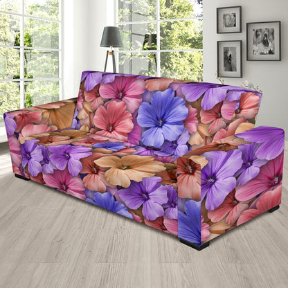 Colorful Geranium Pattern Sofa Slipcover-JORJUNE.COM