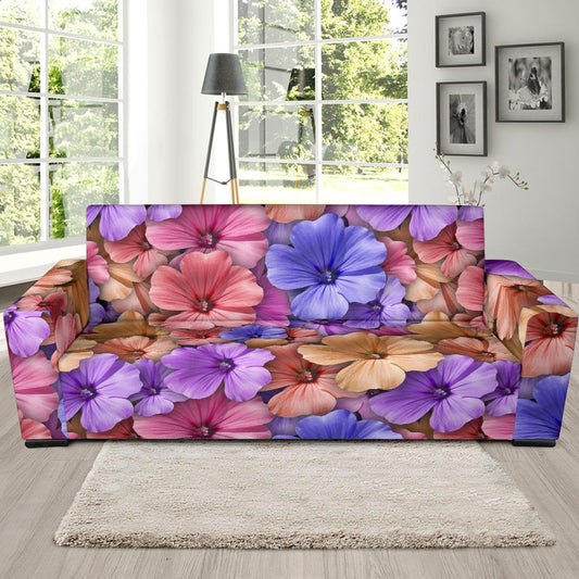 Colorful Geranium Pattern Sofa Slipcover-JORJUNE.COM