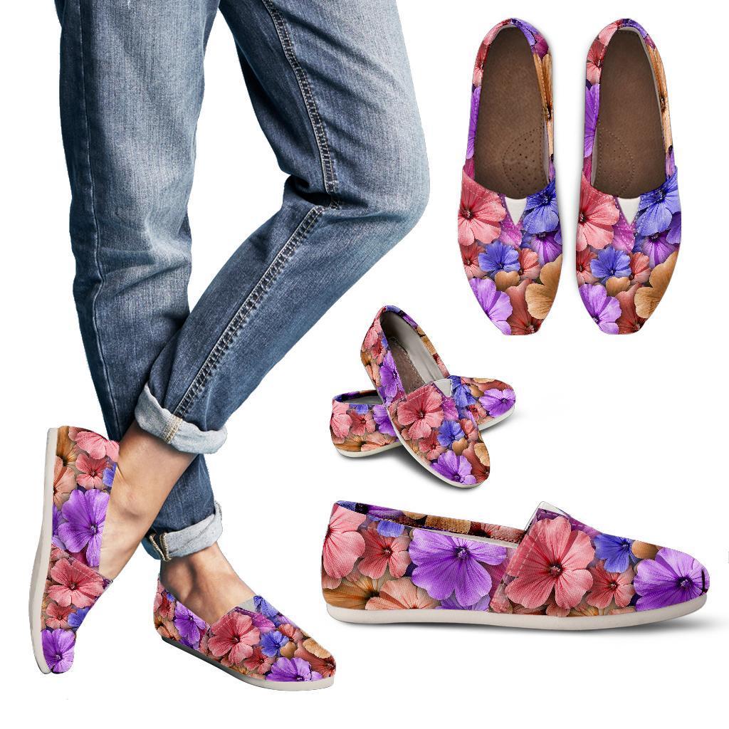 Colorful Geranium Pattern Women Casual Shoes-JorJune.com