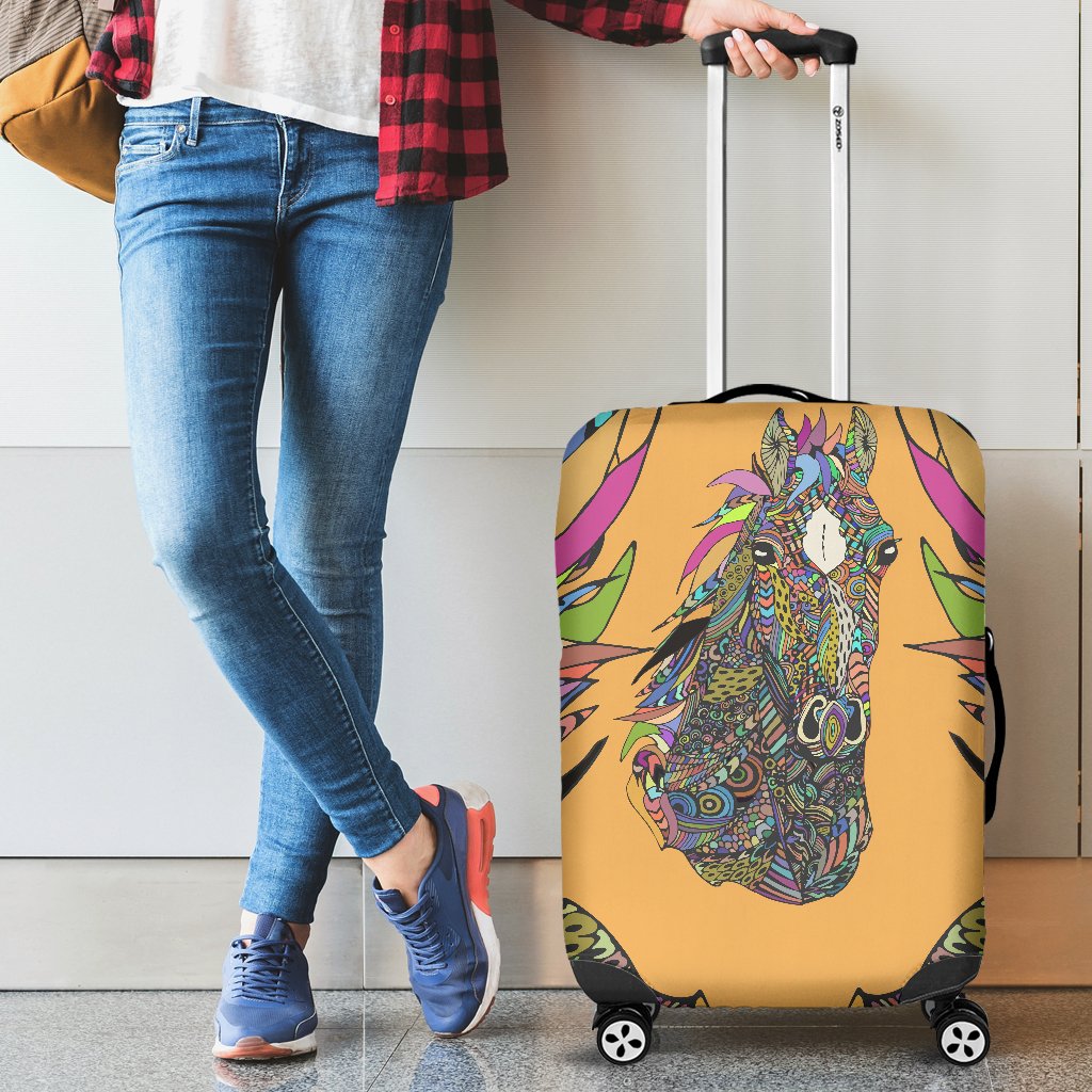 Colorful Horse Luggage Cover Protector