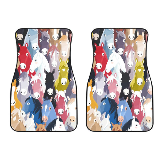 Colorful Horse Pattern Car Floor Mats