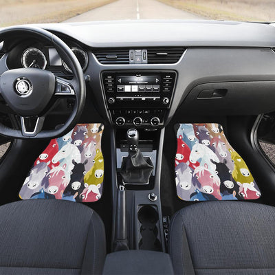 Colorful Horse Pattern Front and Back Car Floor Mats