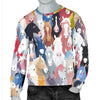 Colorful Horse Pattern Men Crewneck Sweatshirt