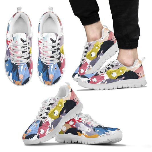 Colorful Horse Pattern Men Sneakers