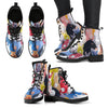 Colorful Horse Pattern Women Leather Boots