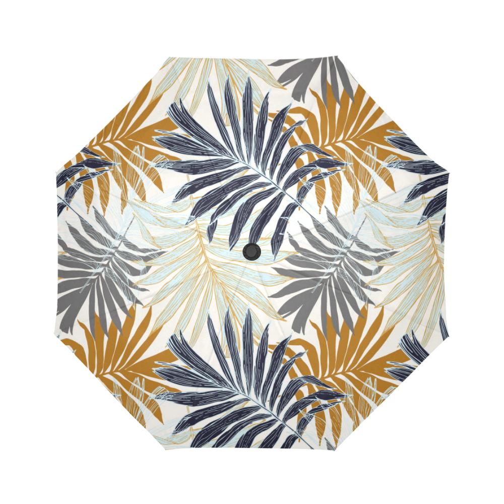 Colorful Tropical Palm Automatic Foldable Umbrella