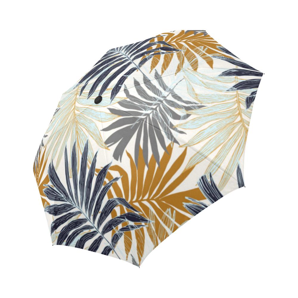 Colorful Tropical Palm Automatic Foldable Umbrella