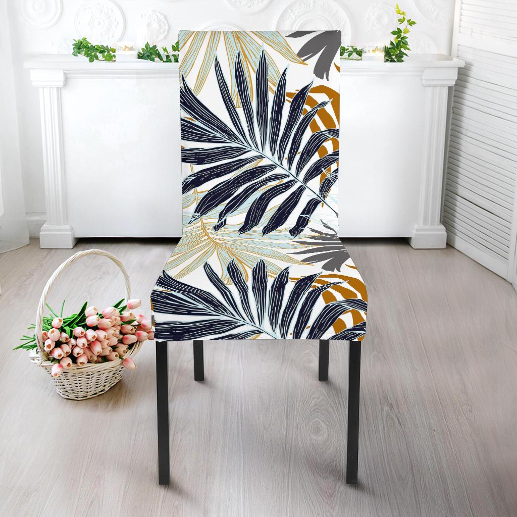 Colorful Tropical Palm Leaves Dining Chair Slipcover-JORJUNE.COM
