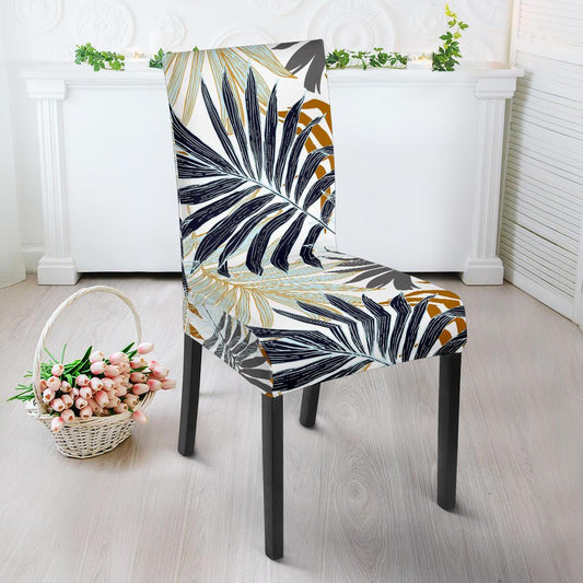 Colorful Tropical Palm Leaves Dining Chair Slipcover-JORJUNE.COM