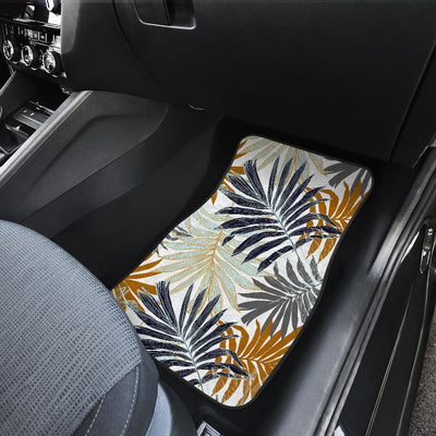 Colorful Tropical Palm Leaves Front and Back Car Floor Mats