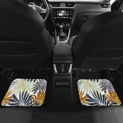 Colorful Tropical Palm Leaves Front and Back Car Floor Mats