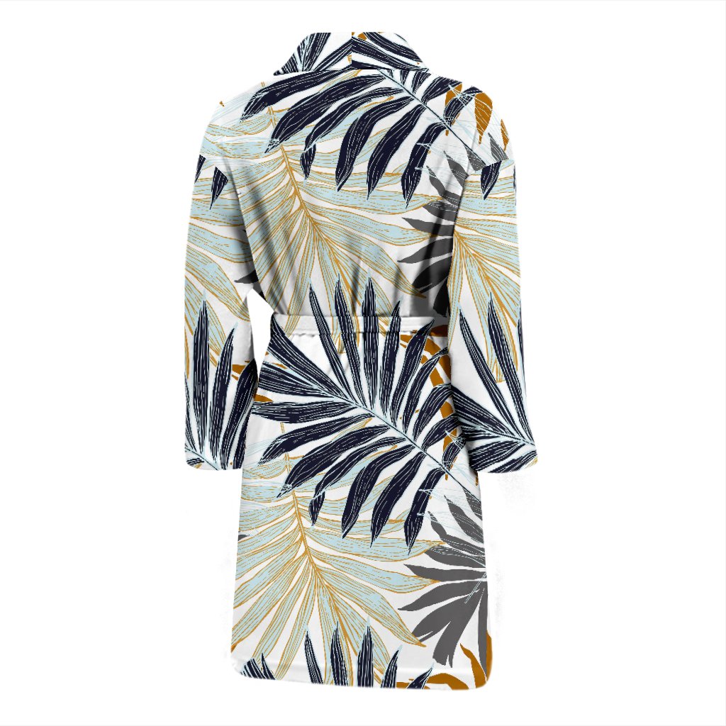 Colorful Tropical Palm Leaves Men Bath Robe
