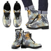 Colorful Tropical Palm Leaves Men Leather Boots