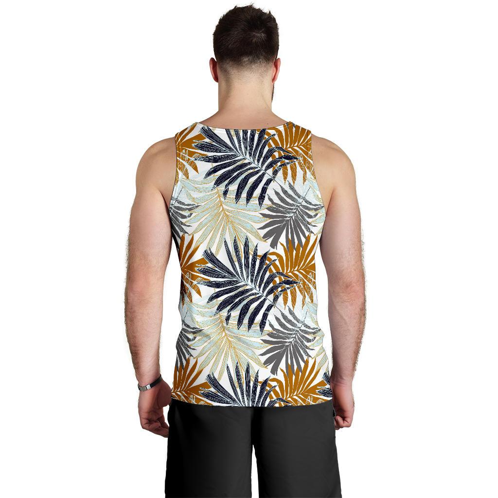 Colorful Tropical Palm Leaves Men Tank Top