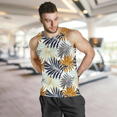 Colorful Tropical Palm Leaves Men Tank Top