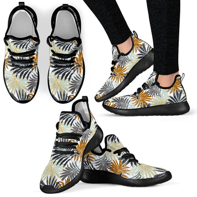 Colorful Tropical Palm Leaves Mesh Knit Sneakers Shoes