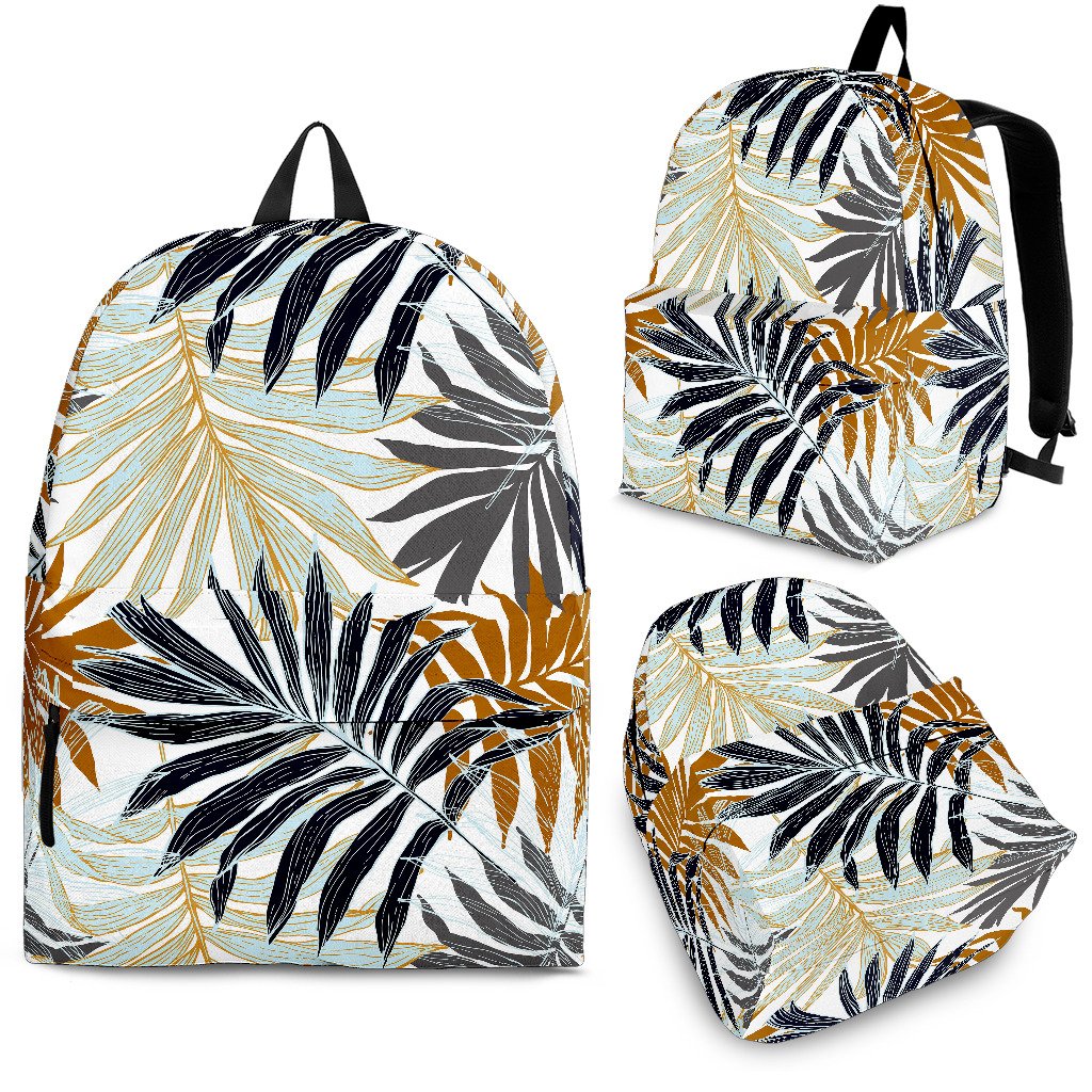 Colorful Tropical Palm Leaves Premium Backpack