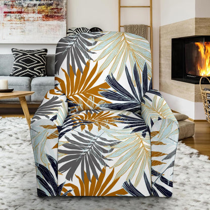 Colorful Tropical Palm Leaves Recliner Slipcover-JORJUNE.COM