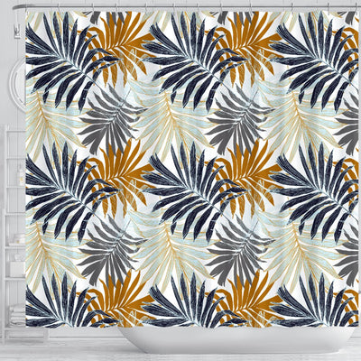 Colorful Tropical Palm Leaves Shower Curtain