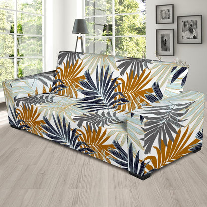 Colorful Tropical Palm Leaves Sofa Slipcover-JORJUNE.COM