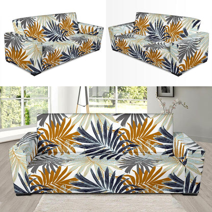 Colorful Tropical Palm Leaves Sofa Slipcover-JORJUNE.COM