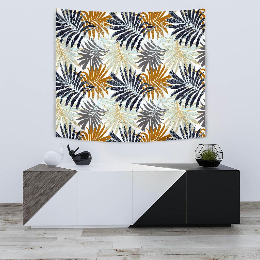 Colorful Tropical Palm Leaves Tapestry