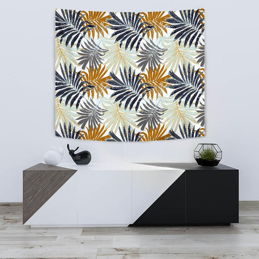 Colorful Tropical Palm Leaves Tapestry