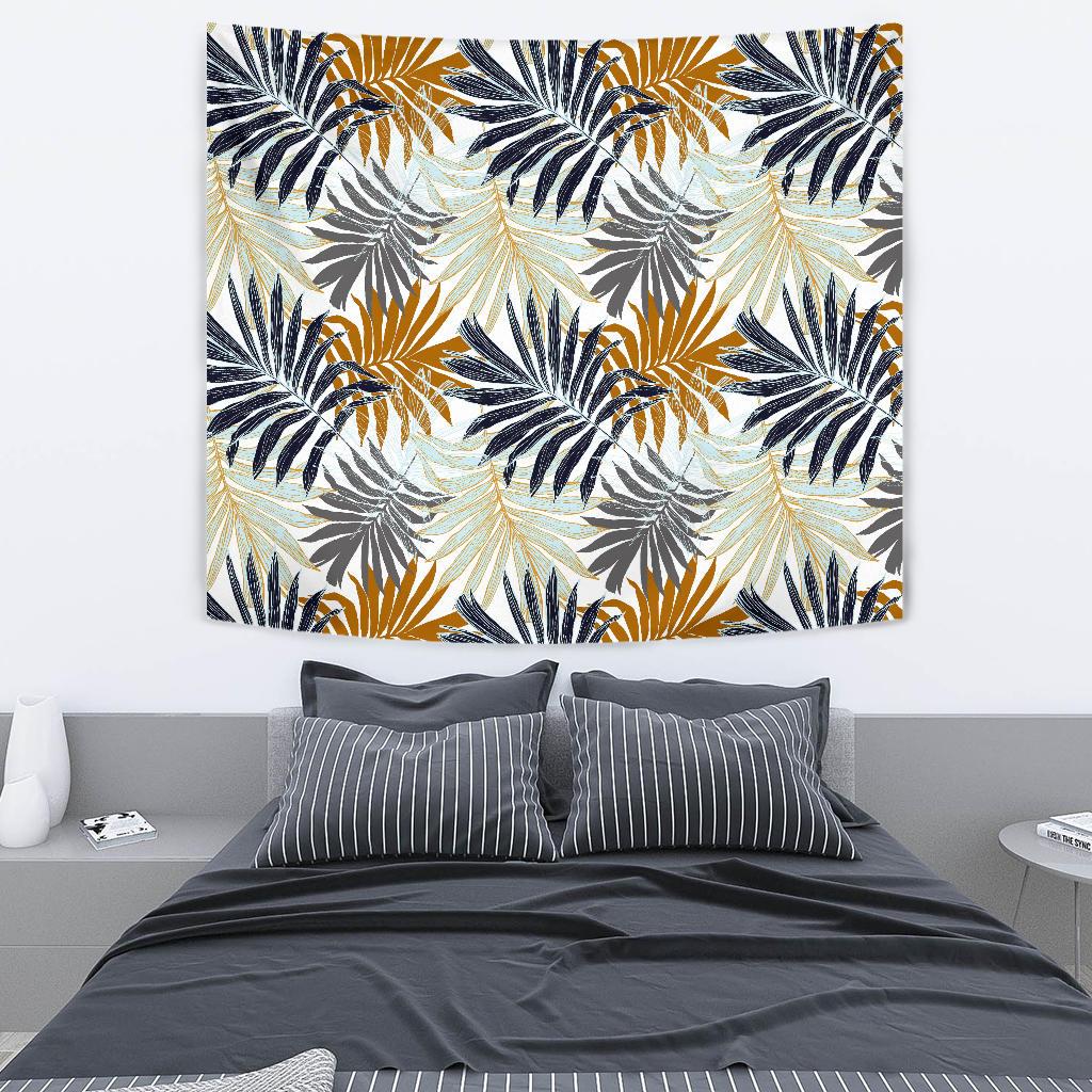 Colorful Tropical Palm Leaves Tapestry