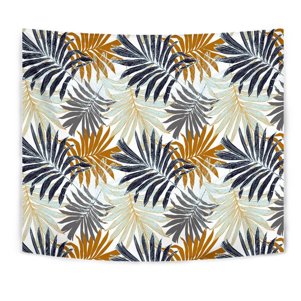 Colorful Tropical Palm Leaves Tapestry
