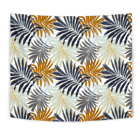 Colorful Tropical Palm Leaves Tapestry