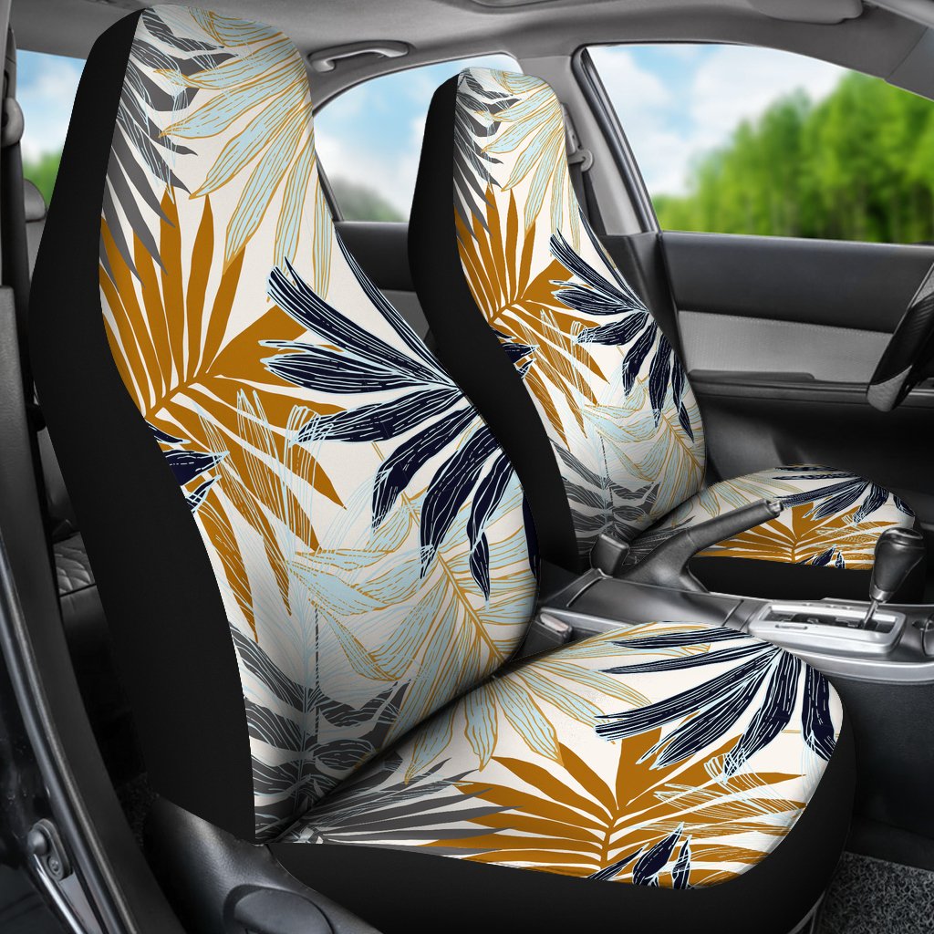 Colorful Tropical Palm Leaves Universal Fit Car Seat Covers