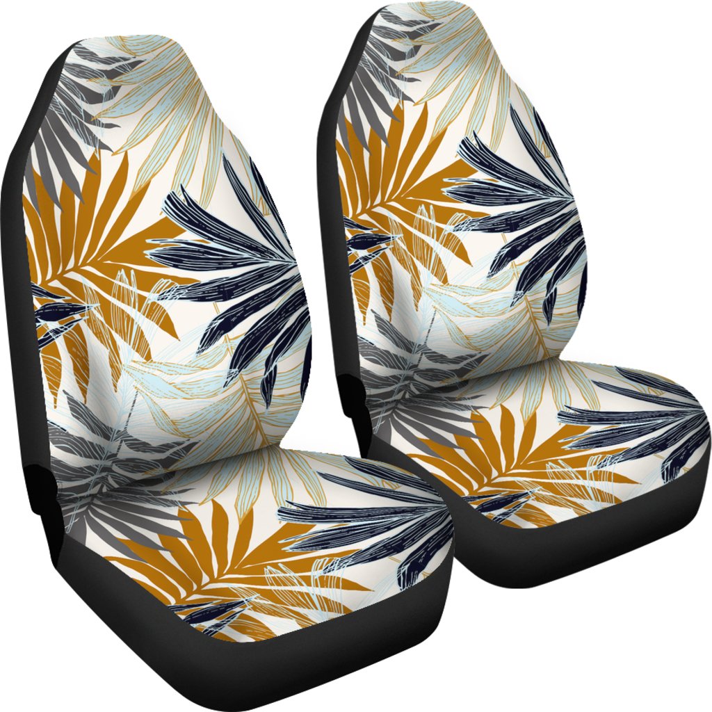 Colorful Tropical Palm Leaves Universal Fit Car Seat Covers