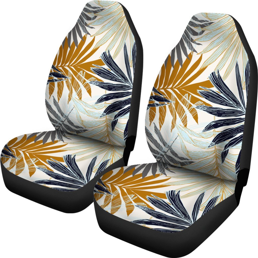 Colorful Tropical Palm Leaves Universal Fit Car Seat Covers