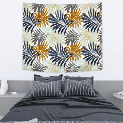 Colorful Tropical Palm Leaves Wall Tapestry