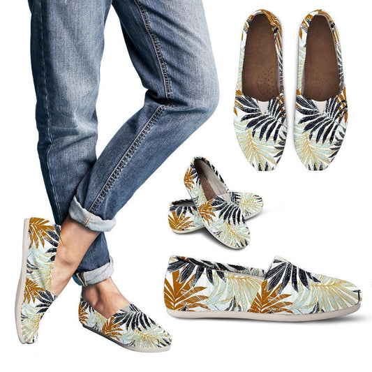 Colorful Tropical Palm Leaves Women Casual Shoes-JorJune.com