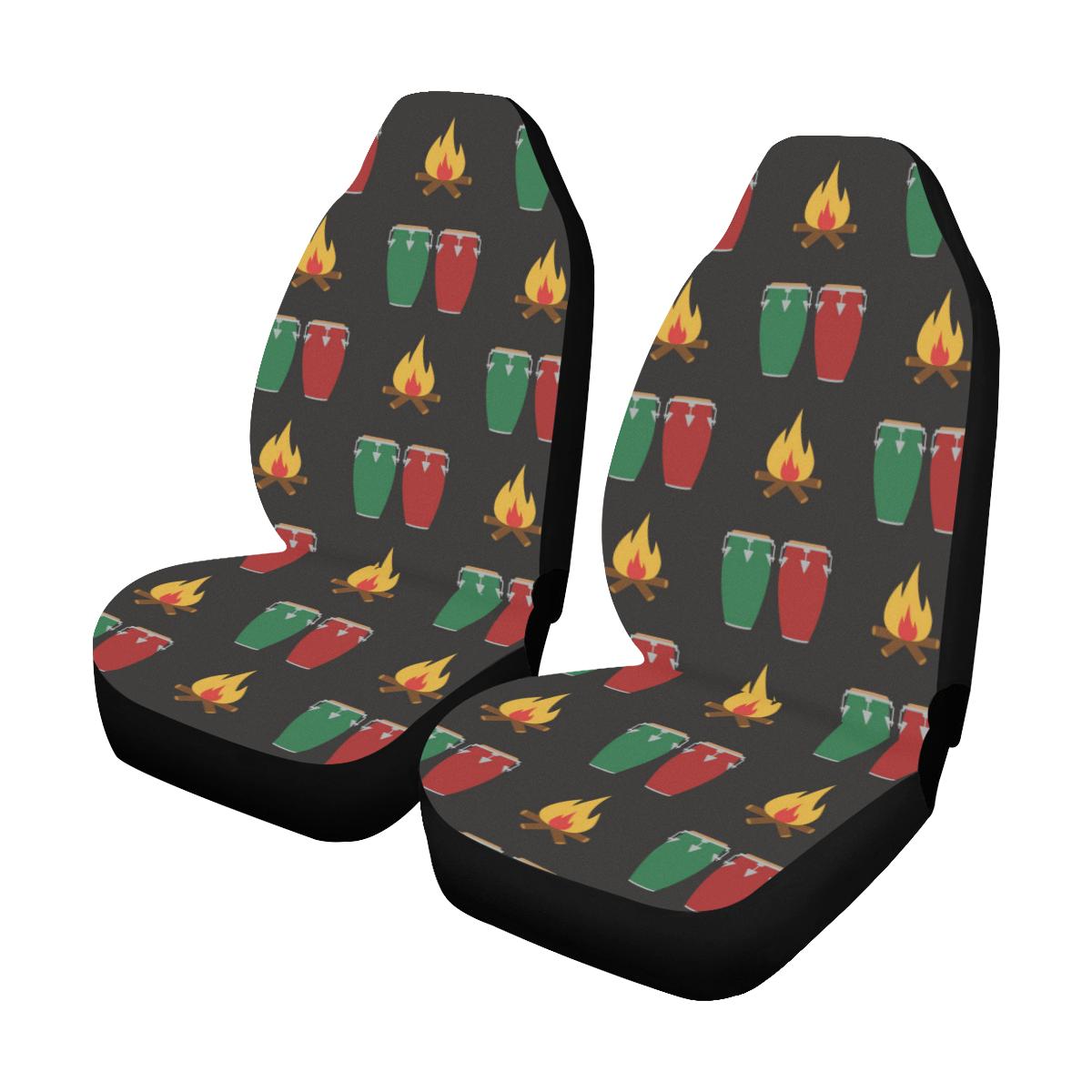 Conga Pattern Print Design 01 Car Seat Covers (Set of 2)-JORJUNE.COM