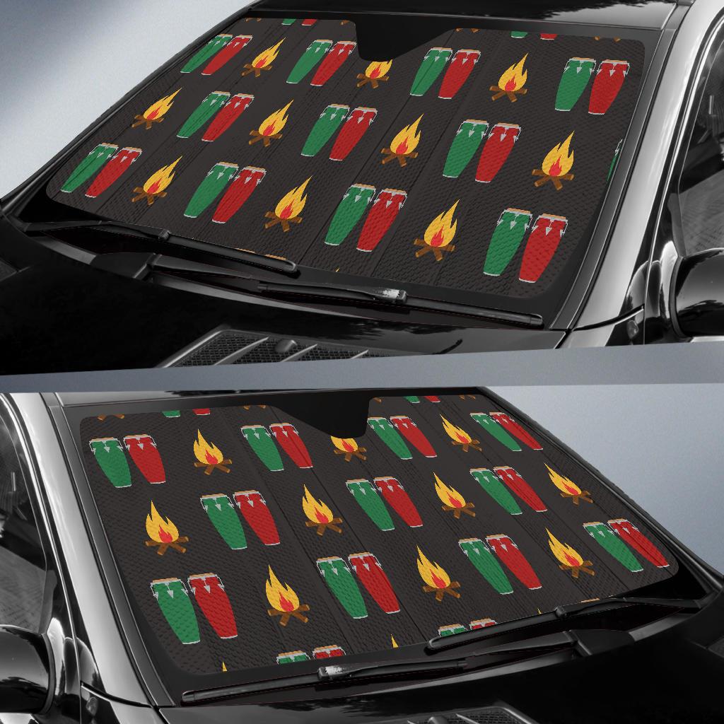 Conga Pattern Print Design 01 Car Sun Shade-JORJUNE.COM