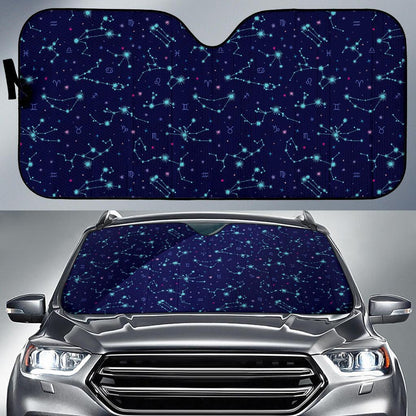 Constellation Pattern Print Design 01 Car Sun Shade-JORJUNE.COM