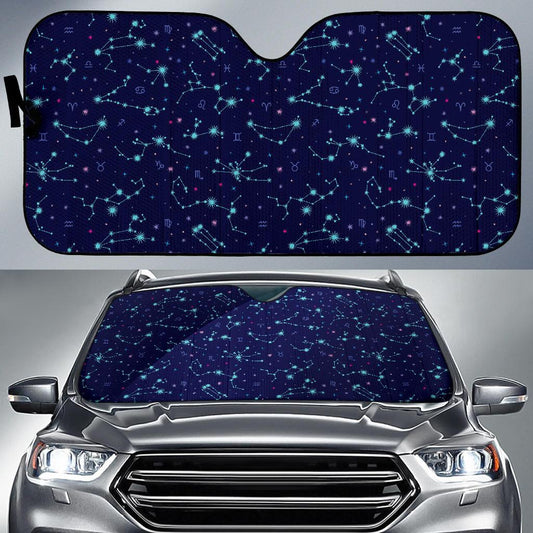 Constellation Pattern Print Design 01 Car Sun Shade-JORJUNE.COM