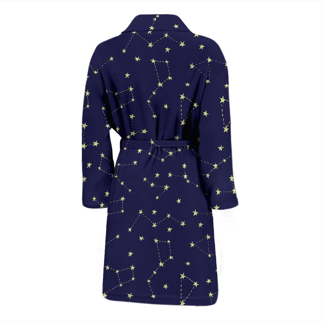 Constellation Pattern Print Design 02 Men Bathrobe-JORJUNE.COM