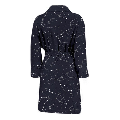 Constellation Pattern Print Design 03 Men Bathrobe-JORJUNE.COM
