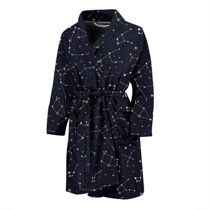 Constellation Pattern Print Design 03 Men Bathrobe-JORJUNE.COM