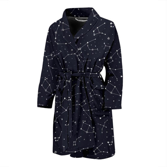 Constellation Pattern Print Design 03 Men Bathrobe-JORJUNE.COM