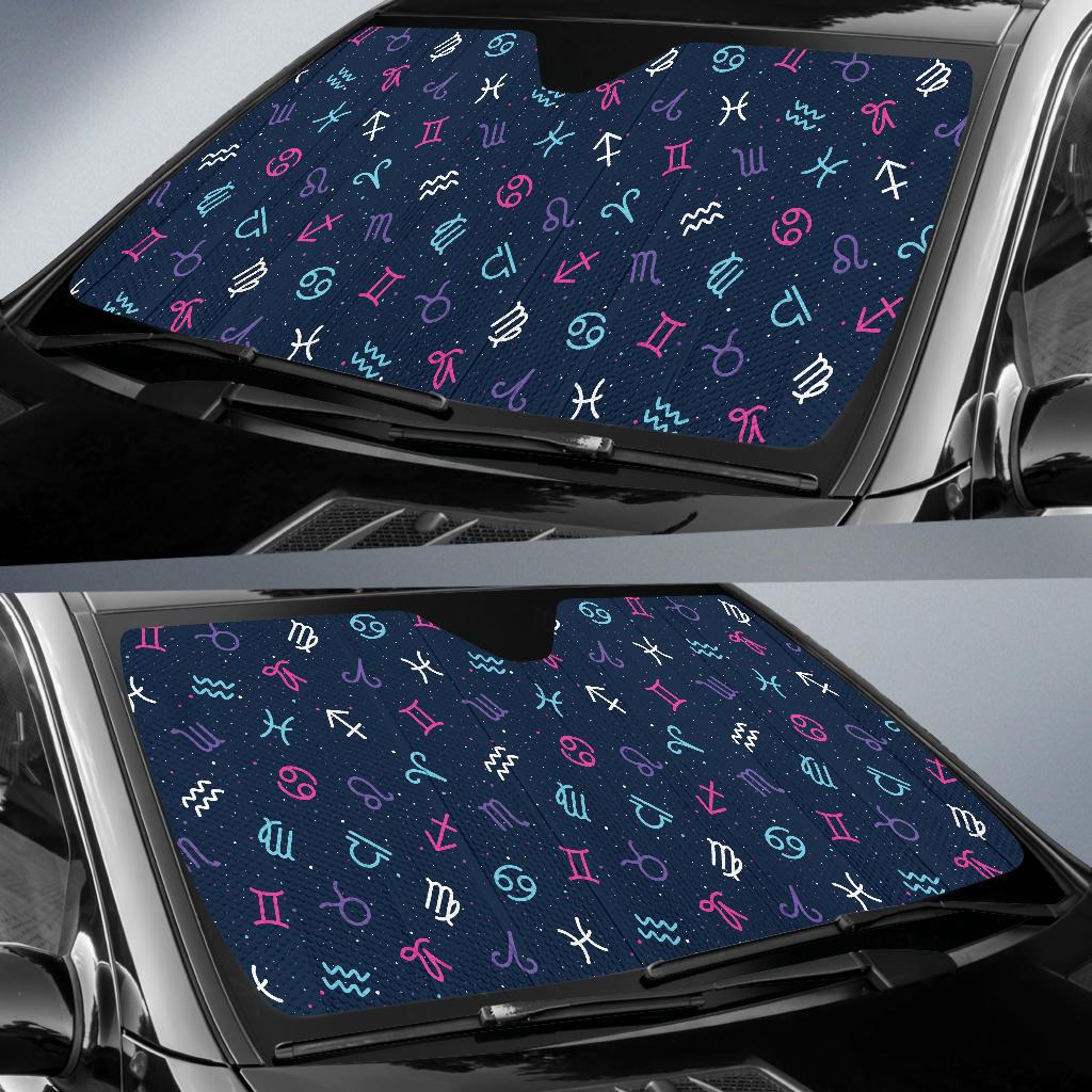 Constellation Pattern Print Design 04 Car Sun Shade-JORJUNE.COM