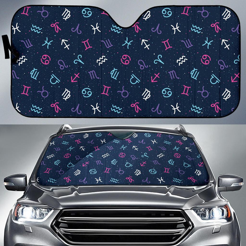Constellation Pattern Print Design 04 Car Sun Shade-JORJUNE.COM