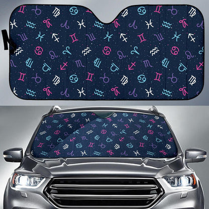 Constellation Pattern Print Design 04 Car Sun Shade-JORJUNE.COM