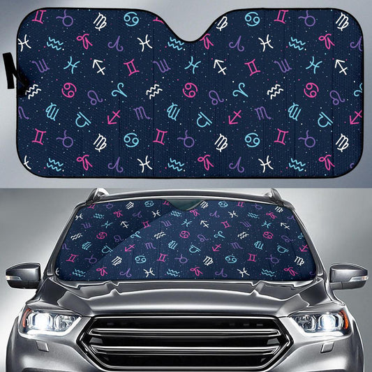 Constellation Pattern Print Design 04 Car Sun Shade-JORJUNE.COM